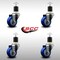 Service Caster 3'' SS Blue Poly Wheel Swivel 1-7/8'' Expanding Stem Caster Set, 4PK SCC-SSEX20S314-PPUB-BLUE-178-4 - alternate 3